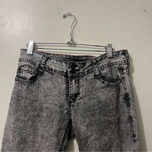 Black Acid Wash Demin Jeans